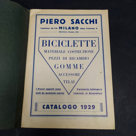 Catalogo Biciclette Piero Sacchi Milano 1929 - eccellente
