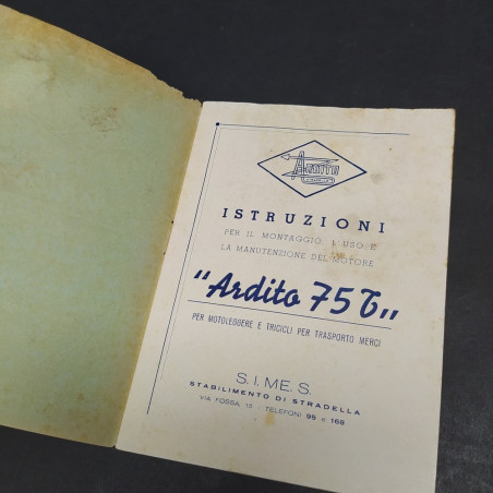 Libretto uso e istruzion motoleggera i Artido 75 T - discreto