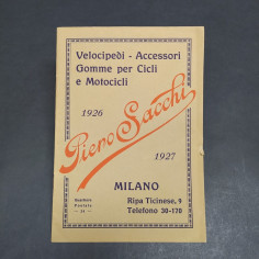Velocipedi Accessori Gomme per cicli e motocicli Catalogo Piero Sacchi 1926-1927
