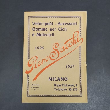 Velocipedi Accessori Gomme per cicli e motocicli Catalogo Piero Sacchi 1926-1927