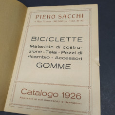 Velocipedi Accessori Gomme per cicli e motocicli Catalogo Piero Sacchi 1926-1927 2