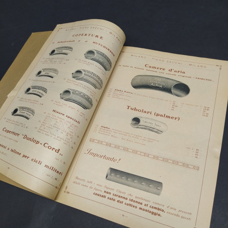 Velocipedi Accessori Gomme per cicli e motocicli Catalogo Piero Sacchi 1926-1927