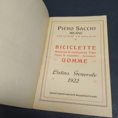 Catalogo Piero Sacchi 1922 Velocipedi Accessori Gomme per cicli e motocicli 2