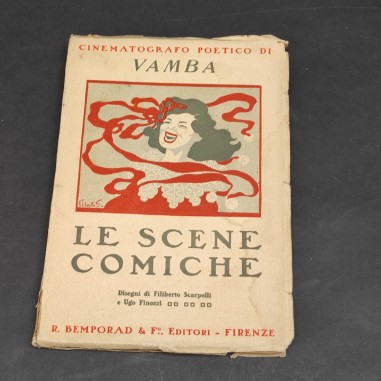 Volume Le scene comiche - Cinematografo poetico di Vamba 1913 con autografo