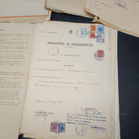 Documenti e lettere del giornalista Bertazzoni degli anni '40/'50 in Somalia