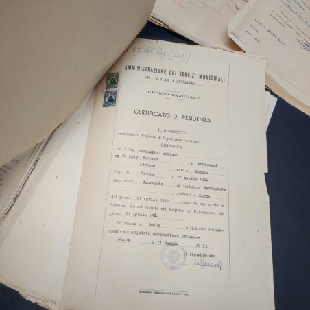Documenti e lettere del giornalista Bertazzoni degli anni '40/'50 in Somalia