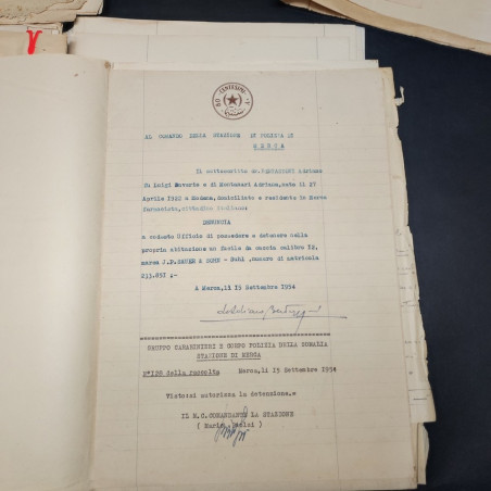 Documenti e lettere del giornalista Bertazzoni degli anni '40/'50 in Somalia
