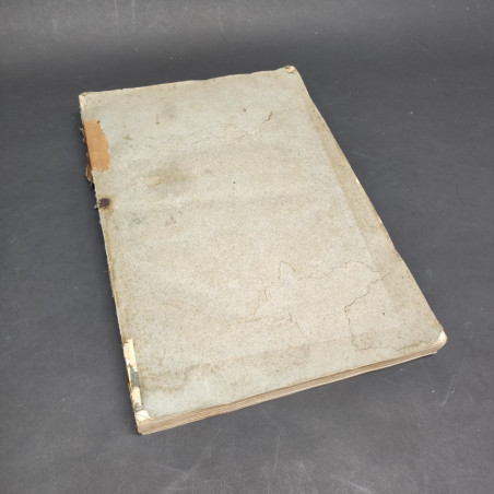 Libro Diritti città di Modena sulle acque di Secchia, 1827. Rilegatura strappata