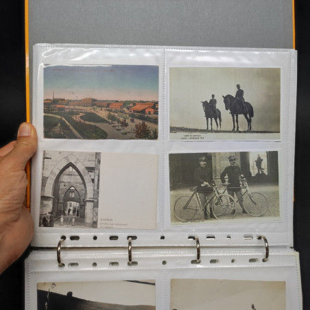Lotto di 200 cartoline, tesserini e fotografie dell'Accademia Militare di Modena