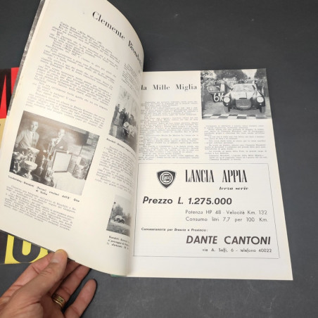 Lotto di 2 riviste Mille Miglia 1958 e 1959 con ingiallimenti e spellature