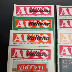 Lotto di 16 numeri della rivista Auto italiana 1947. Ingiallimenti, sbucciature 2