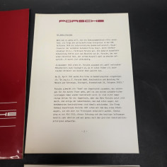 Cartellina stampa auto Porsche 50 Jahre 1931-1981 in tedesco. Ingrigimenti 2