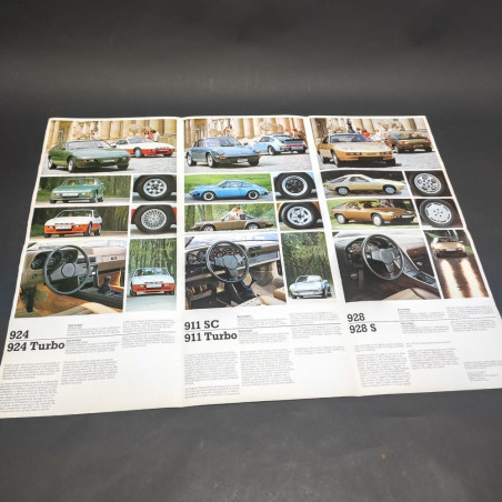 Catalogo Porsche pieghevole modelli 924/924Turbo, 911 SC/911Turbo； 928/928S
