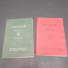 Lotto di 2 libretti d'uso e manutenzione auto Jaguar 3.4 - 3.8 inglese, italiano