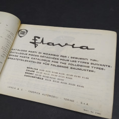 Catalogo parti di ricambio auto Lancia Flavia 1966 multilingue. Segno a matita 2