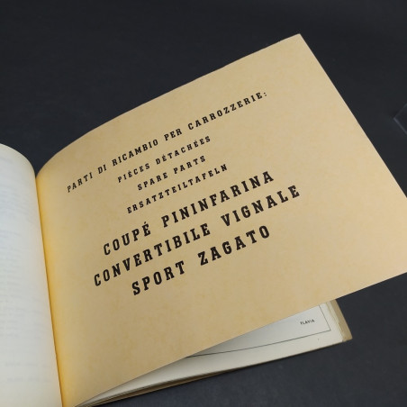 Catalogo parti di ricambio auto Lancia Flavia 1966 multilingue. Segno a matita