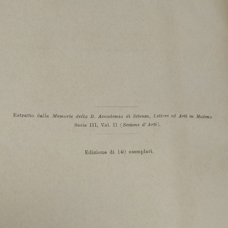 Volume Costruzioni Medioevali dell'Appennino Modenese, Vincenzo Maestri, 1900
