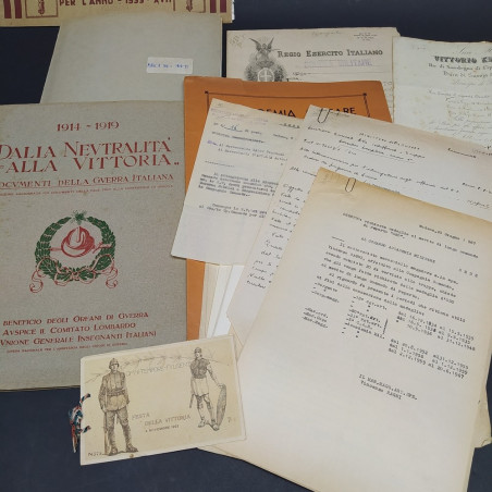 Blocco di documenti dell'Accademia Militare, foto, lettere, spartiti. Primi '900