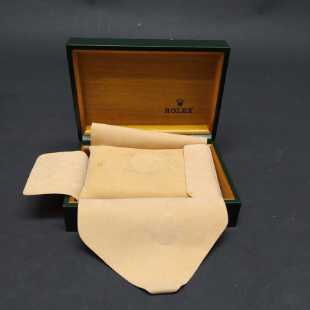 Cofanetto per orologio Rolex verde con porta documenti, garanzia e attestato