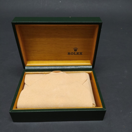 Cofanetto per orologio Rolex verde con porta documenti, garanzia e attestato