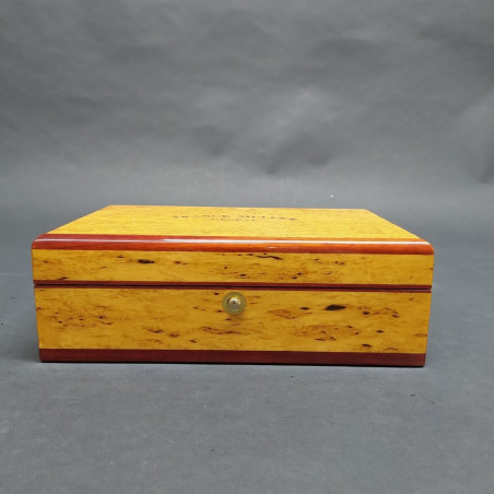 Cofanetto per orologio Franck Muller in legno lucido con rivestimento cedevole