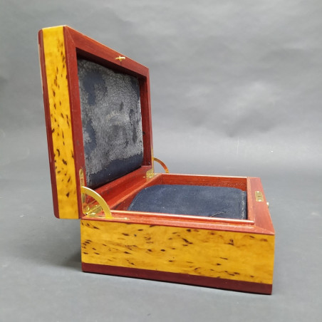 Cofanetto per orologio Franck Muller in legno lucido con rivestimento cedevole