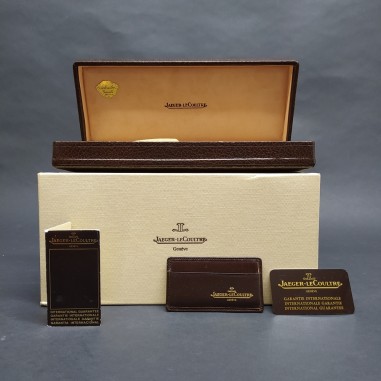 Cofanetto Jaeger LeCoultre in pelle testa di moro con garanzia in bianco