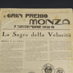 Rivista omaggio Il Gran Premio di Monza 7 settembre 1930. Aloni e ingiallimenti 2