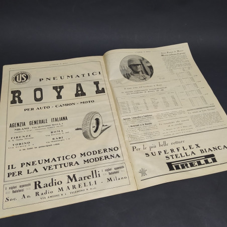 Rivista omaggio Il Gran Premio di Monza 7 settembre 1930. Aloni e ingiallimenti