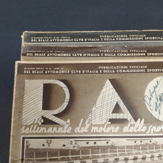 Lotto di 3 riviste Raci dell'anno 1937. Ingiallimenti del tempo, piccoli strappi 2