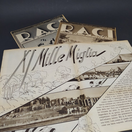 Lotto di 3 riviste Raci dell'anno 1937. Ingiallimenti del tempo, piccoli strappi