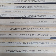 Lotto di 19 riviste Raci dell'anno 1934, di cui una in due copie. Ingiallimenti 2