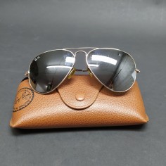 Occhiali da sole a specchio Ray-Ban a goccia, lenti grige con leggeri segni 2