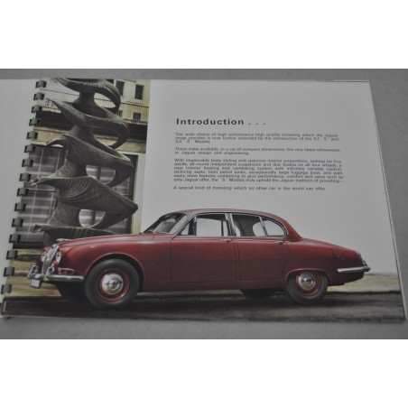 PROSPEKT DEPLIANT BROCHURE JAGUAR 3.4 & 3.8 S MODELS 8 PAG.INGLESE - BUONO