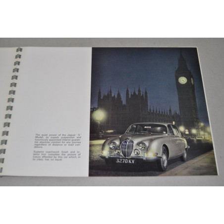 PROSPEKT DEPLIANT BROCHURE JAGUAR 3.4 & 3.8 S MODELS 8 PAG.INGLESE - BUONO