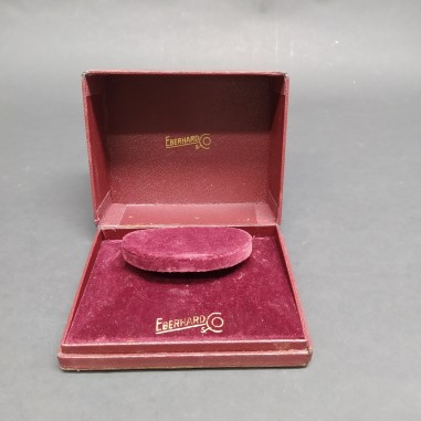 Cofanetto porta orologi Eberhart con spellature, interno vellutato bordeaux
