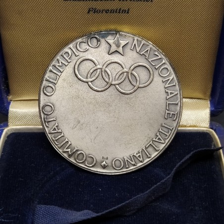 Lotto di 3 medaglie sportive in cofanetto: Comitato Olimpico, FIPAB, Esposizione