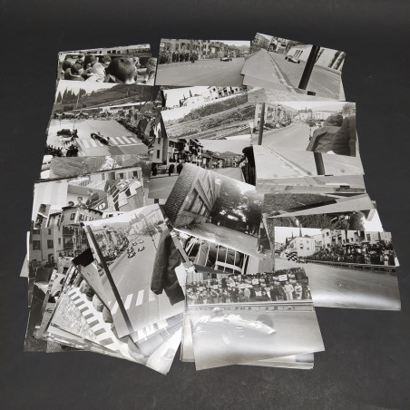 Lotto di 99 foto in bianco/nero del Circuito del Garda anni '60. Ben conservate