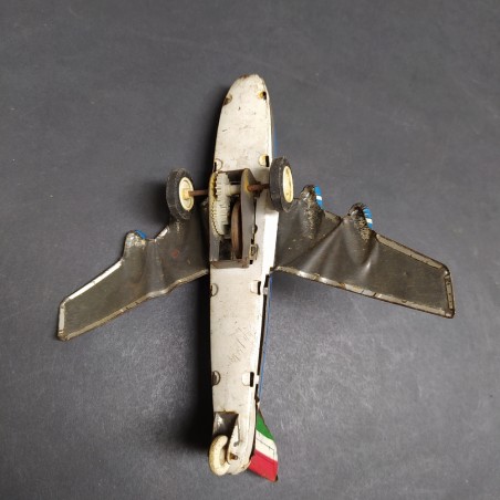 Aereo giocattolo in latta velivolo Alitalia n. 715 con meccanismo a molla