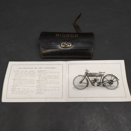 Trousse di attrezzi per bici a motore Mignon di Modena e catalogo, libretto