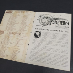 Rivista Il pneumatico Michelin maggio 1912 con aloni ingialliti e spellature 2