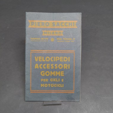 Catalogo velocipedi accessori gomme per cicli e motocicli Pietro Sacchi 1928