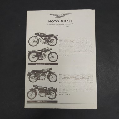 Catalogo moto Guzzi 1963 per la fiera campionaria. Buone condizioni