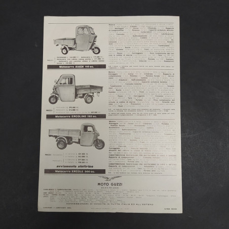Catalogo moto Guzzi 1963 per la fiera campionaria. Buone condizioni
