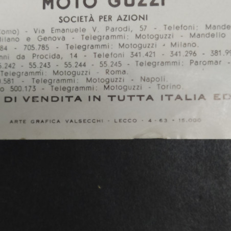 Catalogo moto Guzzi 1963 per la fiera campionaria. Buone condizioni