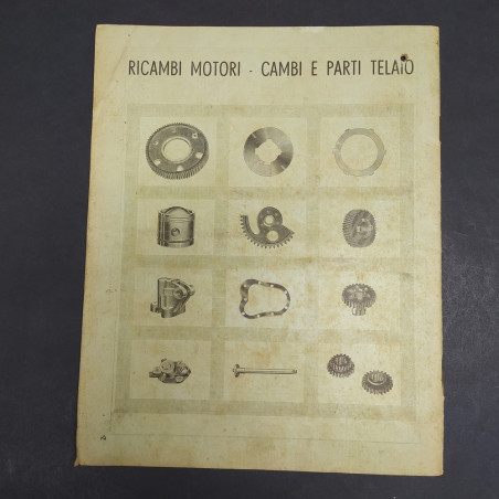 Catalogo di accessori DEM per moto, motocarri, ciclomotori, scooter 1949.Macchie