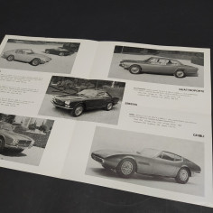 Catalogo automobili Maserati in italiano e inglese, anni '60. Piega centrale 2