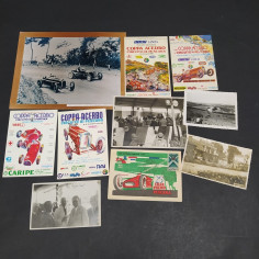 Lotto di foto e cartoline del circuito automobilistico di Pescara Coppa Acerbo