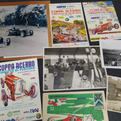 Lotto di foto e cartoline del circuito automobilistico di Pescara Coppa Acerbo 2