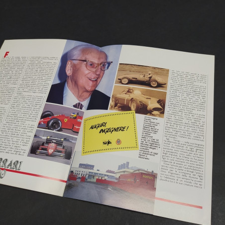 Opuscolo Ferrari 90 per il compleanno di Enzo Ferrari. Buone condizioni